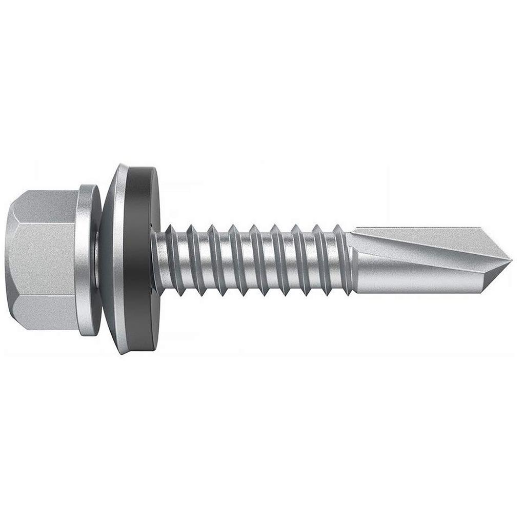 Tornillo broca DIN 7504-K 6.3mm x 25mm con arandela P18. Caja 250 uds.