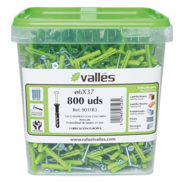 RV BOTE TACO GOLPEO M6 - 6x37 (800 Uds.)